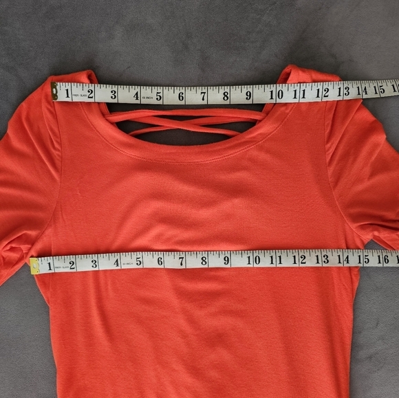 3 for $30! SALE Venus Ted Lace Up Back 3/4 Sleeve Knee-Length Bodycon Dress - Picture 10 of 11